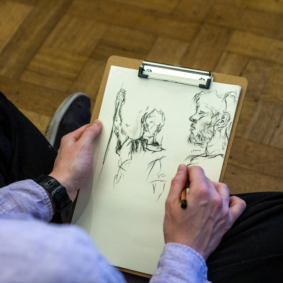 Live model drawing